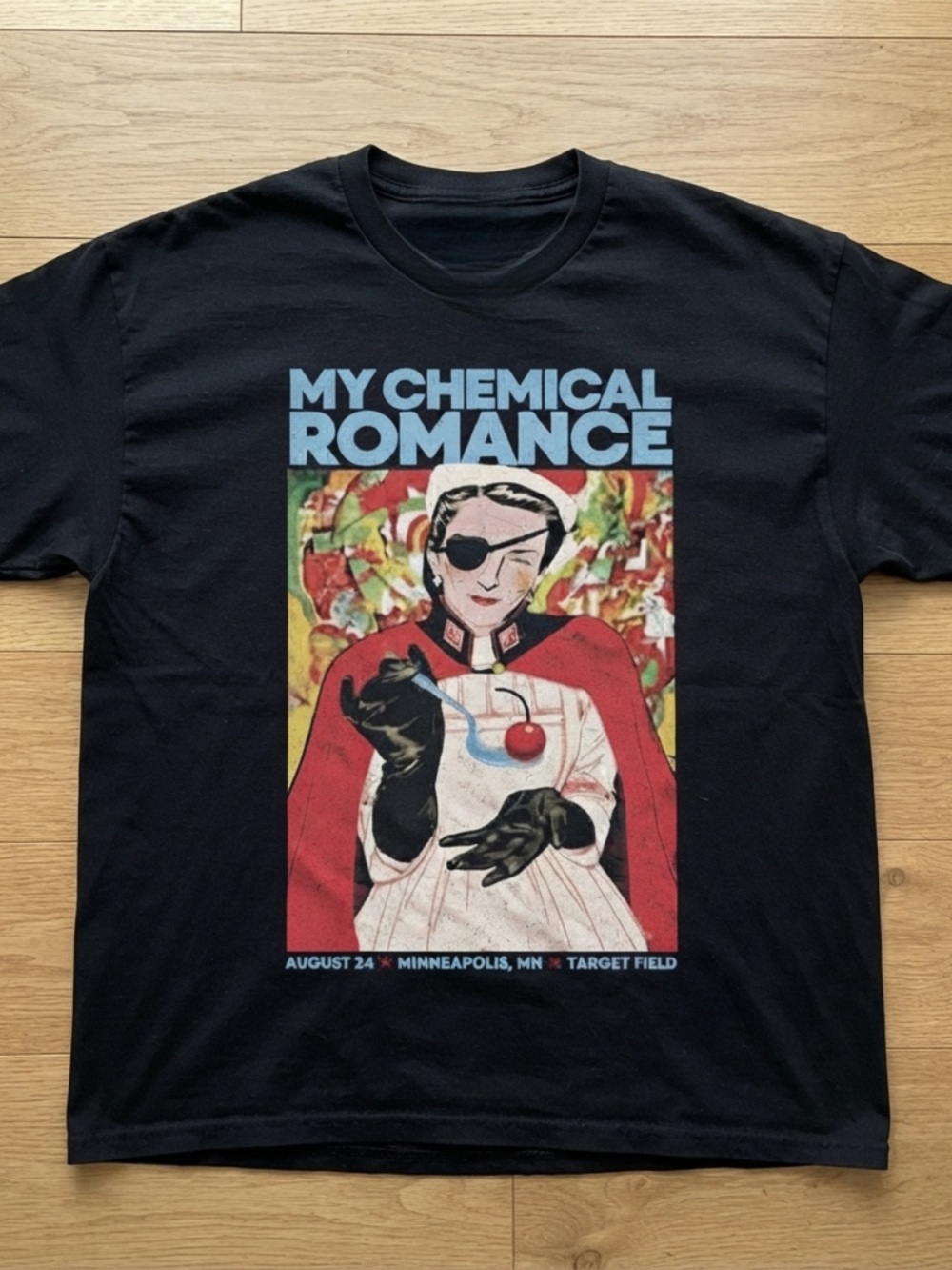 Gildan Black My Chemical Romance Graphic Tee with Red Accent